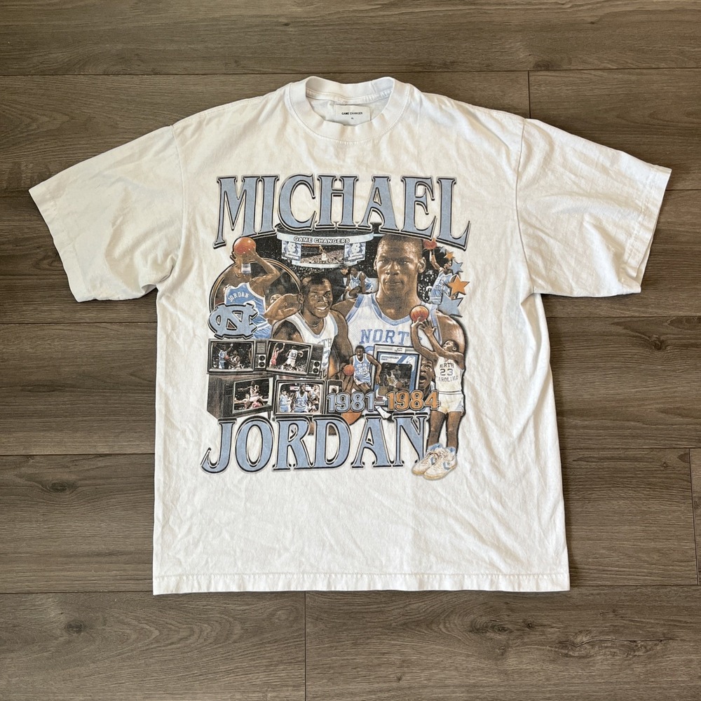 Game Changer Mens XL T Shirt White Short Sleeve Michael Jordan UNC
